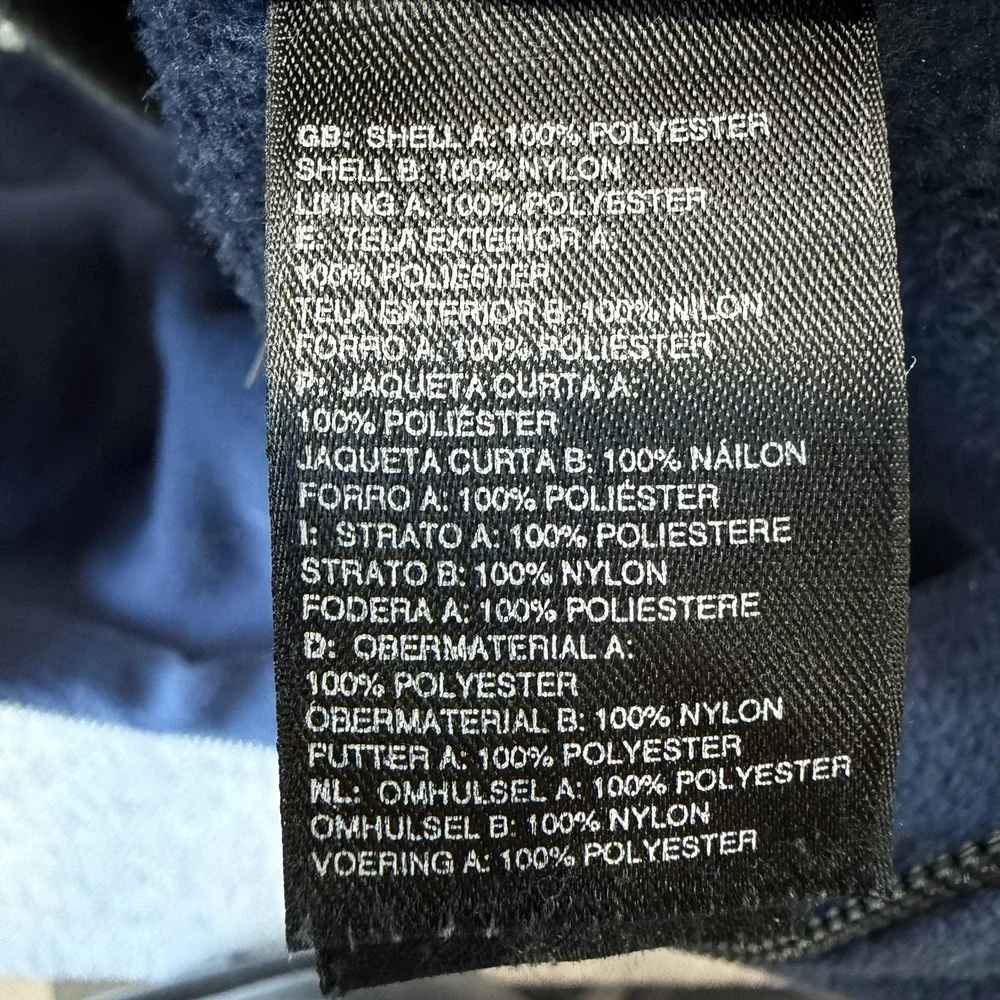 Vintage The North Face Denali Jacket Mens M Polartec Fleece Full Zip Blue Black‎